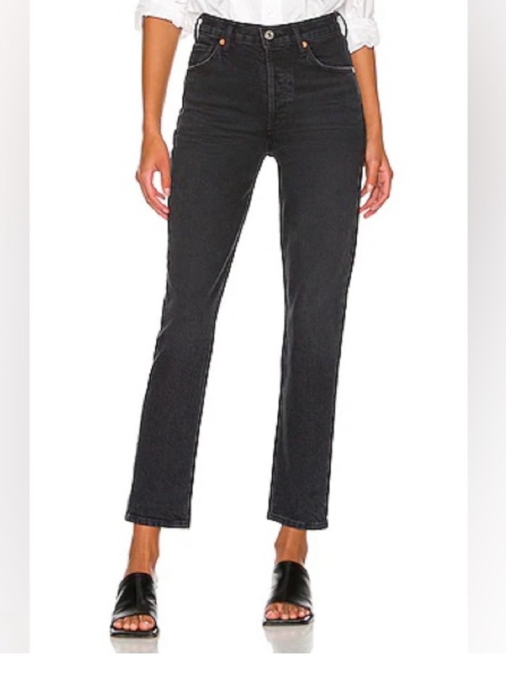 Rag & Bone Wren Slim Straight Cropped Jeans In Highland Size | 28